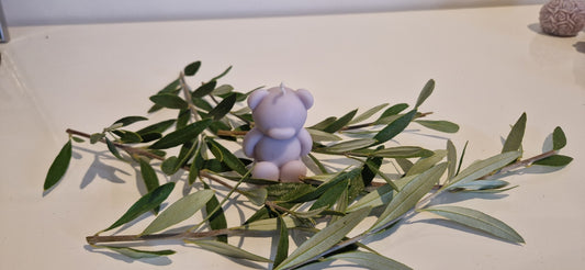 Bougie ourson en cire d’olive – Douceur artisanale et naturelle