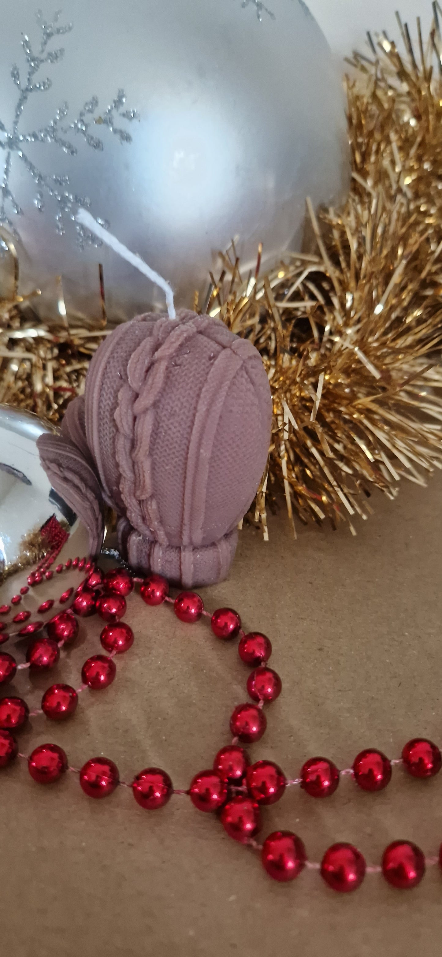 Bougie artisanale « La Moufle » – Cire d’olive & mèche coton – Parfum de Grasse