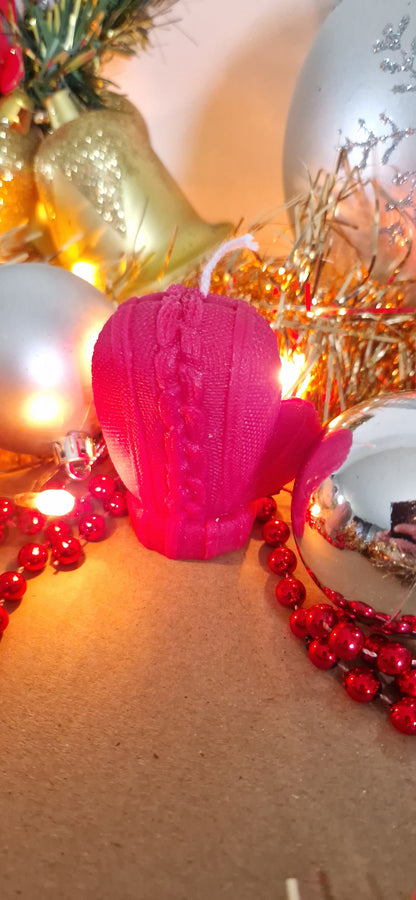 Bougie artisanale « La Moufle » – Cire d’olive & mèche coton – Parfum de Grasse