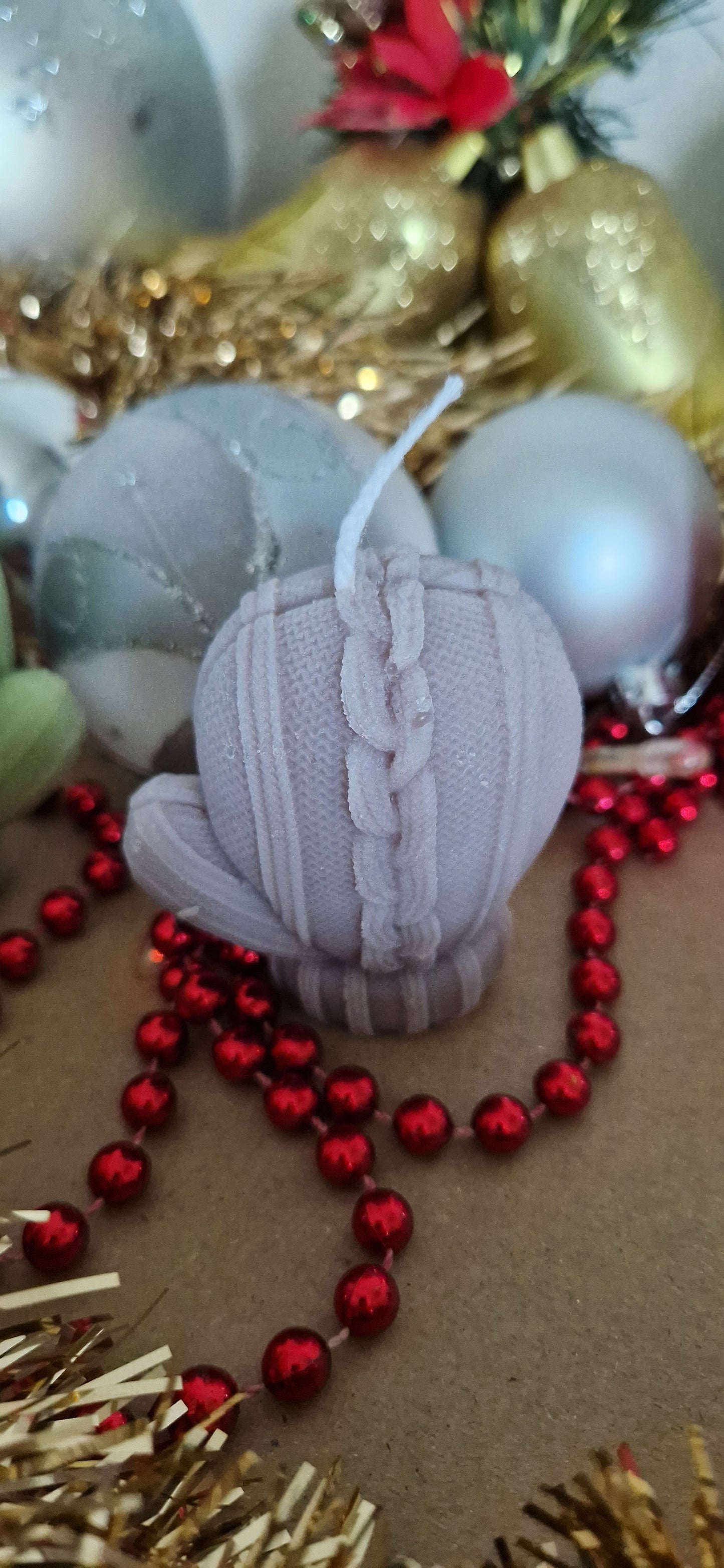 Bougie artisanale « La Moufle » – Cire d’olive & mèche coton – Parfum de Grasse