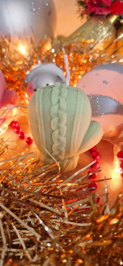 Bougie artisanale « La Moufle » – Cire d’olive & mèche coton – Parfum de Grasse