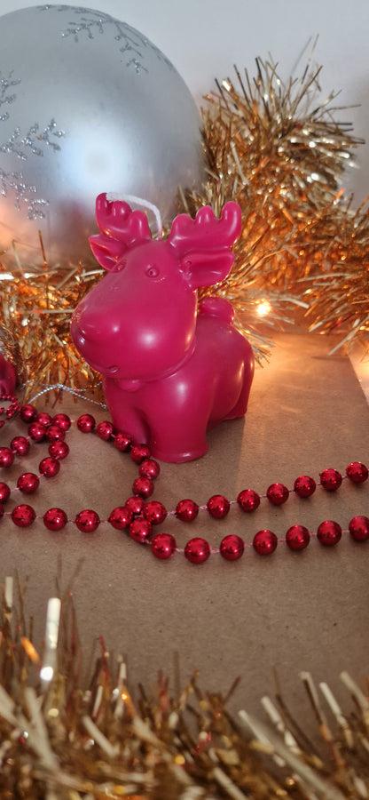 Bougie artisanale « Rudolph » – Cire d’olive & mèche coton – Parfum de Grasse