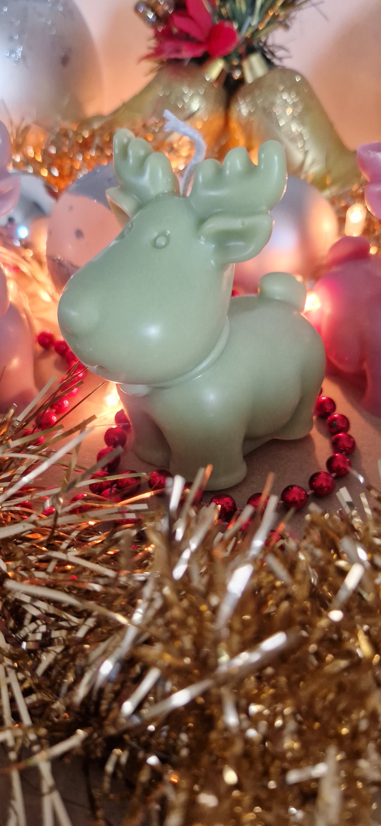 Bougie artisanale « Rudolph » – Cire d’olive & mèche coton – Parfum de Grasse