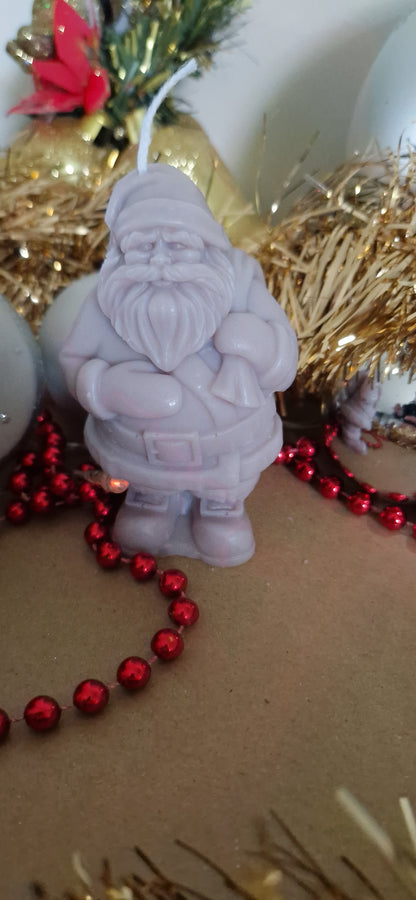 Bougie artisanale « Petit Papa Noël » – Cire d’olive & mèche coton – Parfum de Grasse