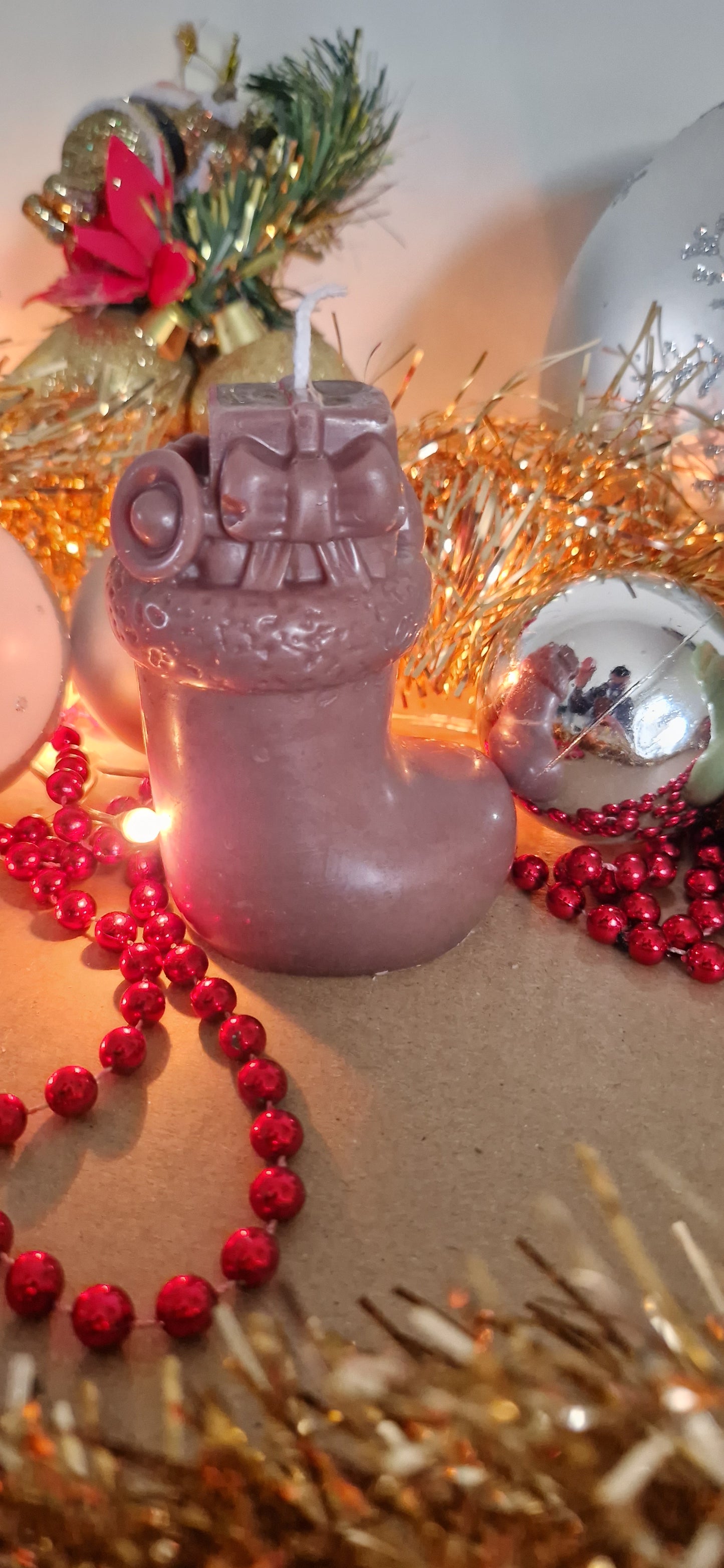 Bougie artisanale « La Botte » – Cire d’olive & mèche coton – Parfum de Grasse