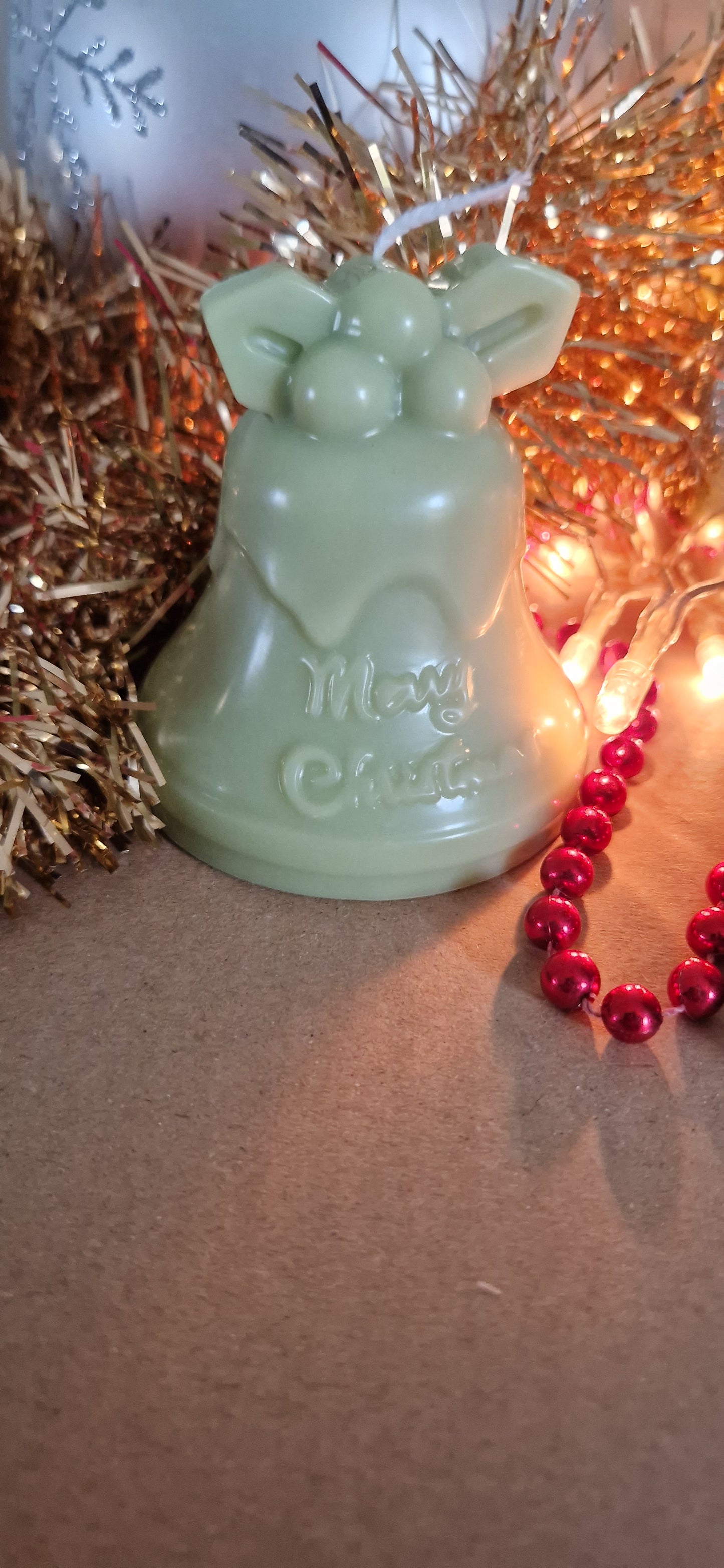 Bougie artisanale « La Cloche » – Cire d’olive & mèche coton – Parfum de Grasse