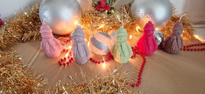 Bougie artisanale « Snow » – Cire d’olive & mèche coton – Parfum de Grasse