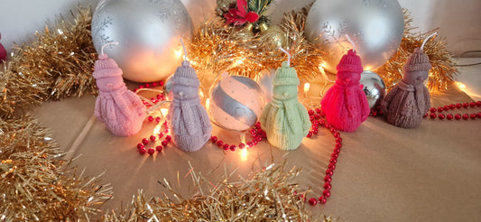 Bougie artisanale « Snow » – Cire d’olive & mèche coton – Parfum de Grasse