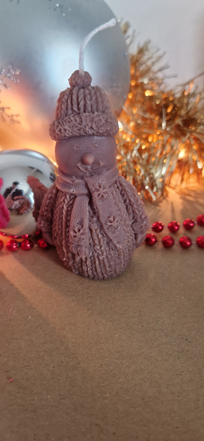 Bougie artisanale « Snow » – Cire d’olive & mèche coton – Parfum de Grasse