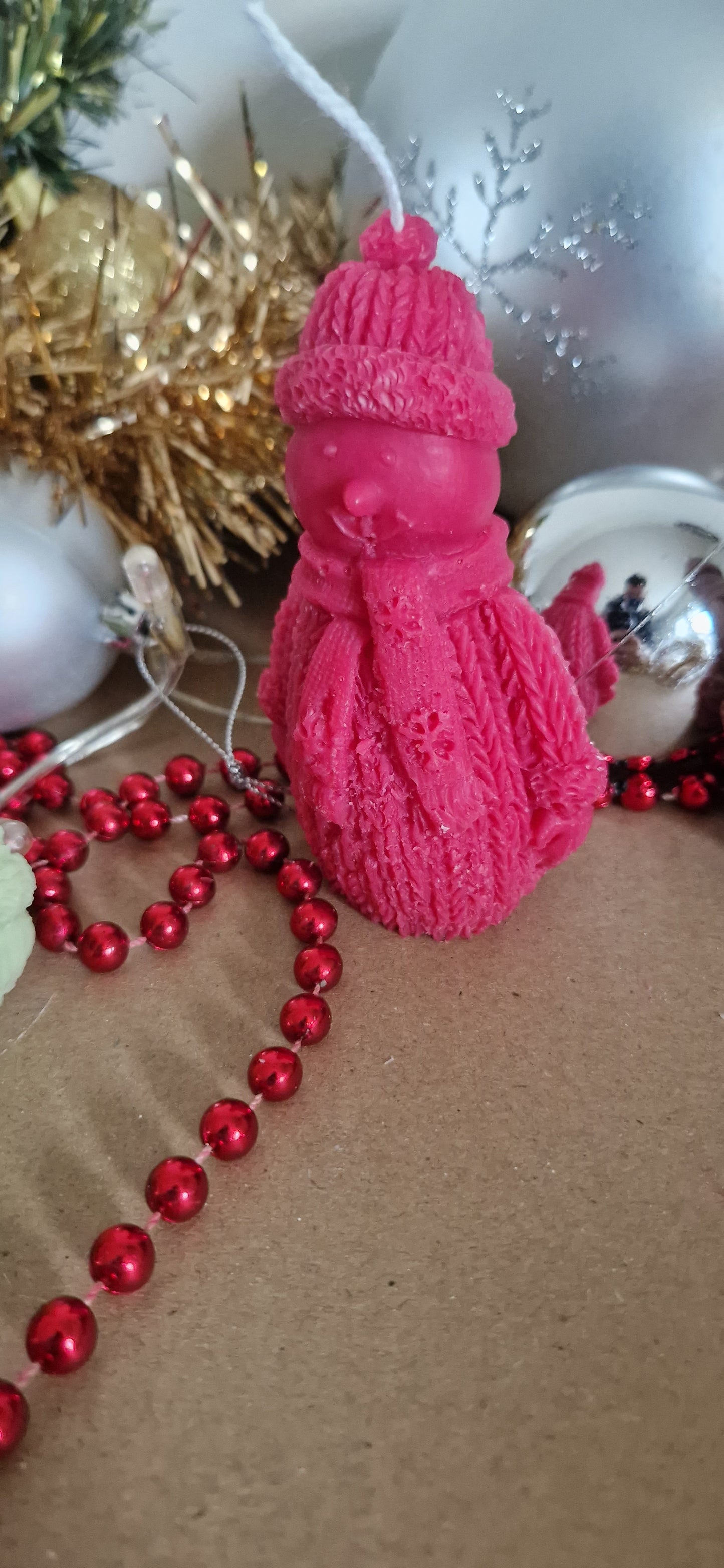 Bougie artisanale « Snow » – Cire d’olive & mèche coton – Parfum de Grasse