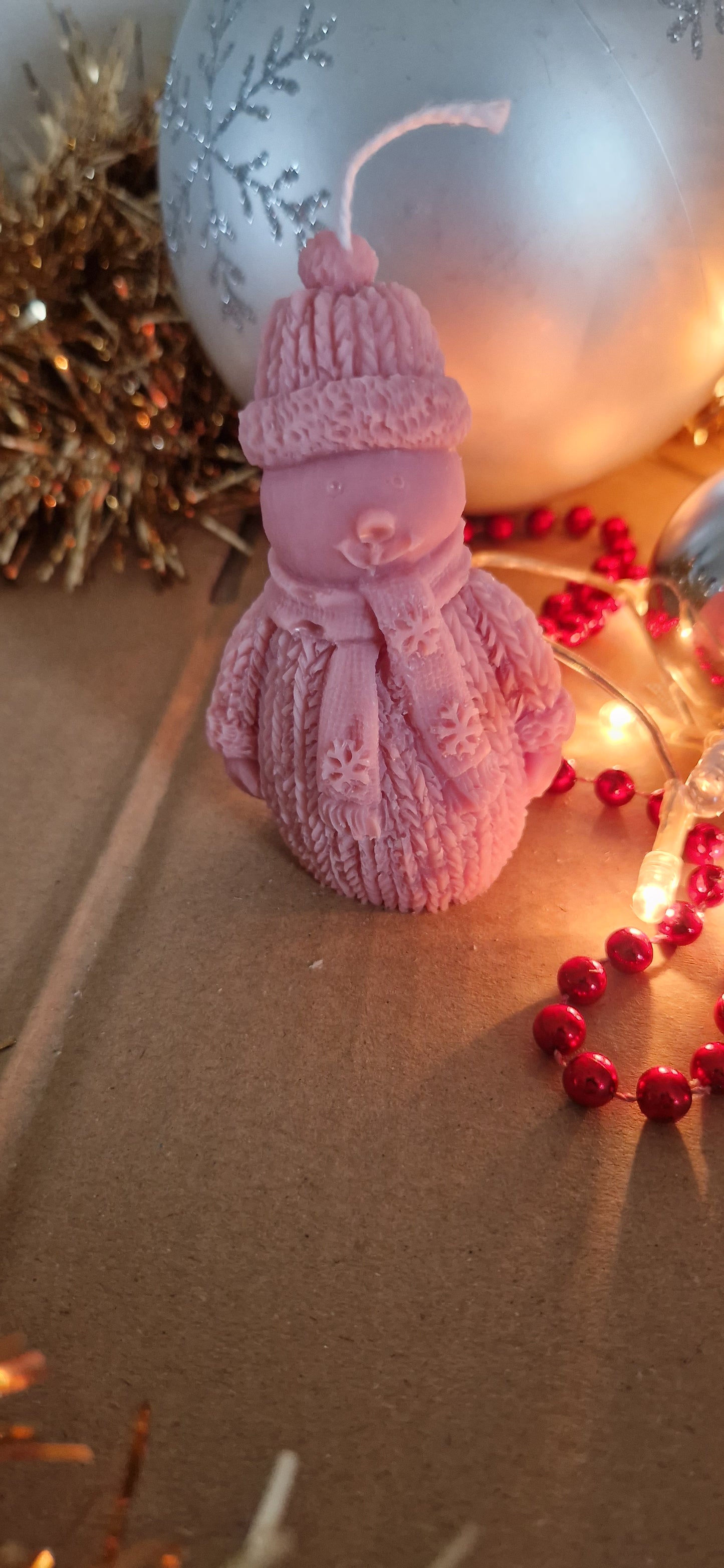 Bougie artisanale « Snow » – Cire d’olive & mèche coton – Parfum de Grasse