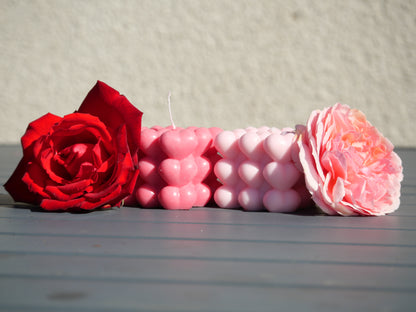 Bougie Artisanale "Éclat d’Amour" – Douceur Romantique & Élégance