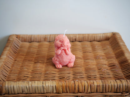 Bougie Artisanale "Écureuil Mystique" – Charme Forestier & Lumière Douce